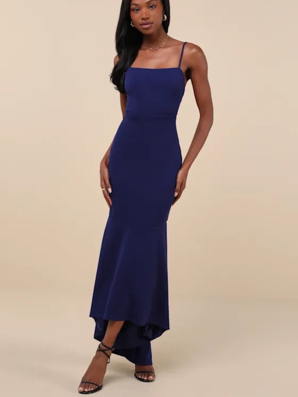 Lulu's Royal Blue Fitted Evening Dress